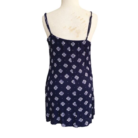 Blue Rain Mini Slip Dress Navy Sleeveless Spaghetti Strap 100% Viscose Sz S - Picture 3 of 6